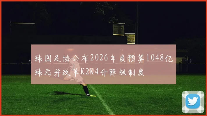 韩国足协公布2026年度预算1048亿韩元并改革K2K4升降级制度